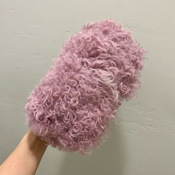 Handmade Genuine Curly Shearling Kisslock Clutch/Shoulder Bag/Crossbody - Picture 14 of 16